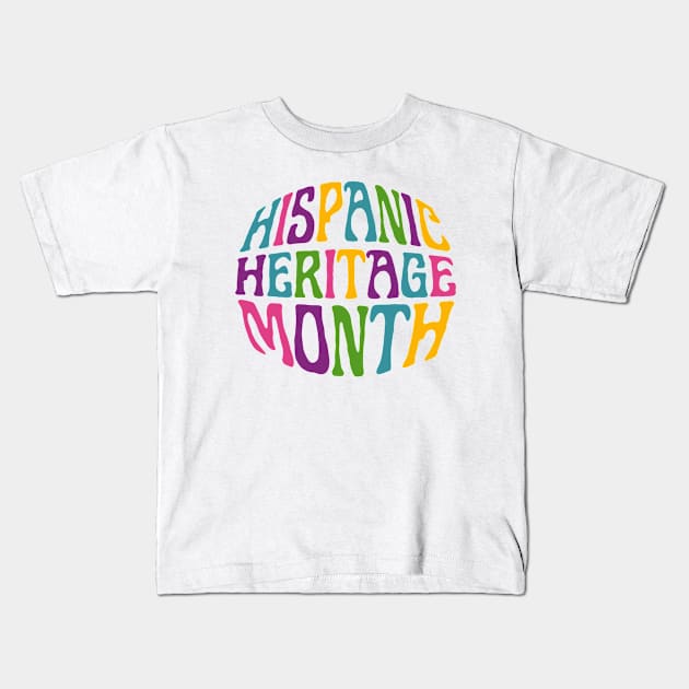 National Hispanic Heritage Month Kids T-Shirt by Myartstor 